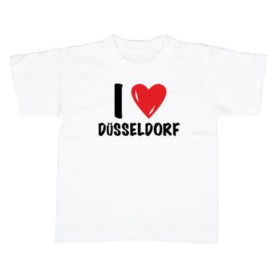 Kinder T-Shirt I love Düsseldorf