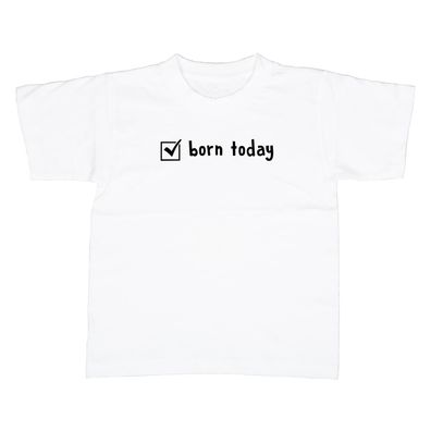 Kinder T-Shirt Checkbox Born today
