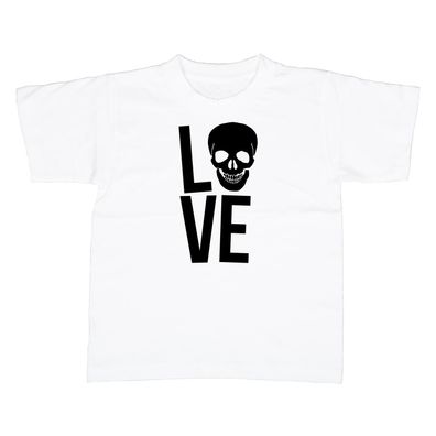 Kinder T-Shirt LOVE Skull Totenkopf