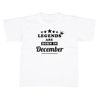 Kinder T-Shirt legends are born in december