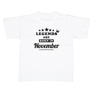 Kinder T-Shirt legends are born in november