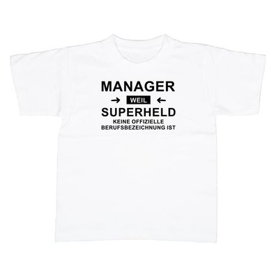 Kinder T-Shirt Manager Superheld