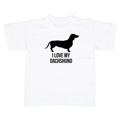 Kinder T-Shirt i love my dachshund