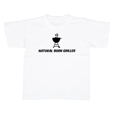 Kinder T-Shirt Natural Born Griller