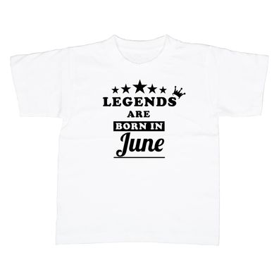 Kinder T-Shirt legends are born in june