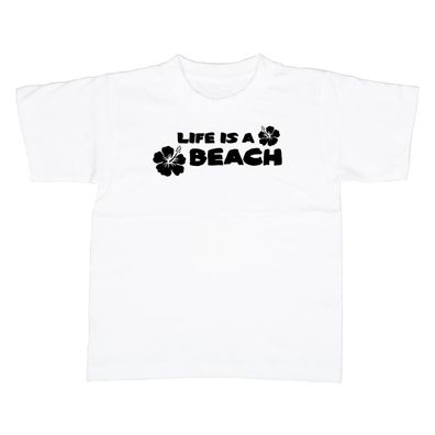 Kinder T-Shirt Life is a beach