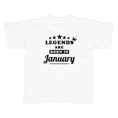 Kinder T-Shirt legends are born in january
