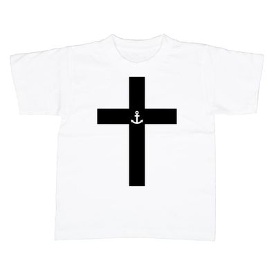 Kinder T-Shirt Kreuz Anker