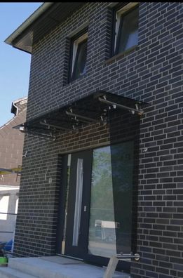 Edelstahl Vordach Modell: SMART inkl. VSG TVG mit oder ohne Seitenteil Türvordach