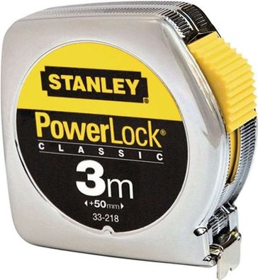 Stanley Bandmaß Powerlock 0-33-218 Maßband Rollbandmaß Metallgehäuse 3 m