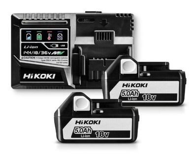 Hikoki UC18YSL3 Akku Pack 2x Li-Ion 18V 5.0Ah BSL 1850 inkl. Ladegerät