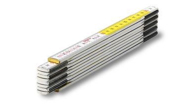 SOLA Zollstock Buche HF 2/10 Gliedermaßstab Meterstab gelb/ weiß