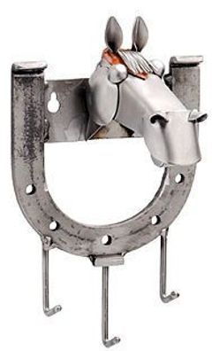 Metallfigur Pferd als Schlüsselbrett - Maße 9 x 20 cm