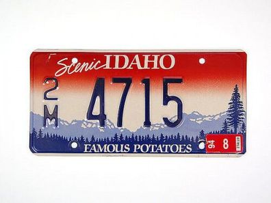 US-Nummernschild Idaho - Famous Potatoes - original
