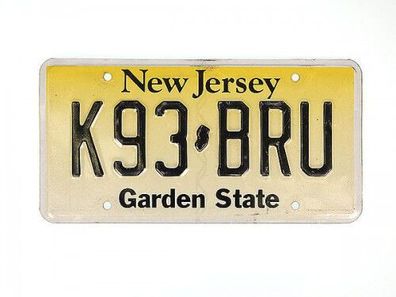 USA-Nummernschild New Jersey - Garden State - original