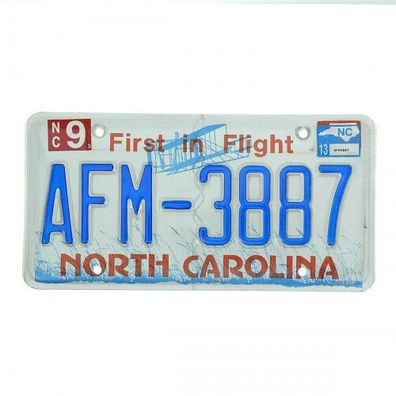 USA - Nummernschild North Carolina - original