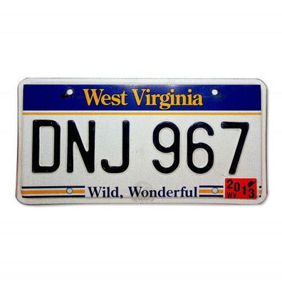 US-Nummernschild West Virginia - Wild Wonderful - original