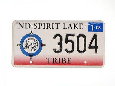 US Nummernschild ND Spirit Lake Indianer Stamm- original