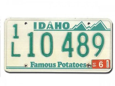 US - Nummernschild aus dem Bundesstaat Idaho