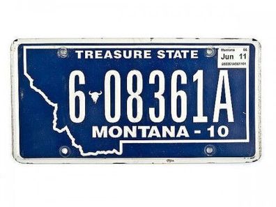 US Fahrzeugschild Montana - Treasure State - original