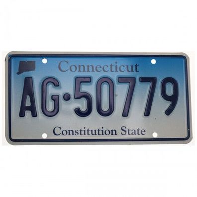 US Kennzeichen Connecticut- original Nummernschild aus den USA