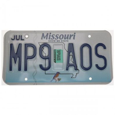 US Kennzeichen Missouri - original Nummernschild aus den USA