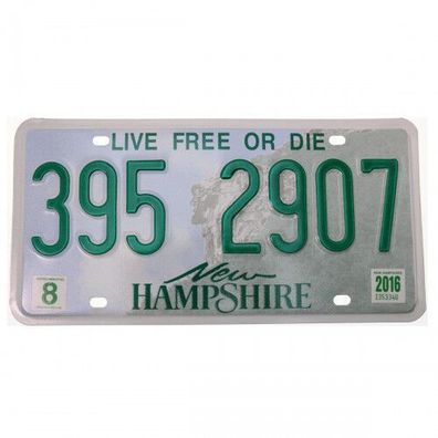 US Kennzeichen New Hampshire - original Nummernschild aus den USA