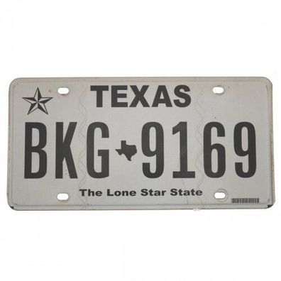 US Kennzeichen Texas - original Nummernschild aus den USA