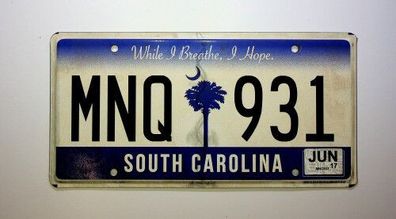 US Kennzeichen South Carolina - original