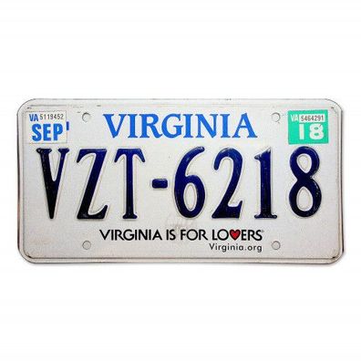US Nummernschild Virginia