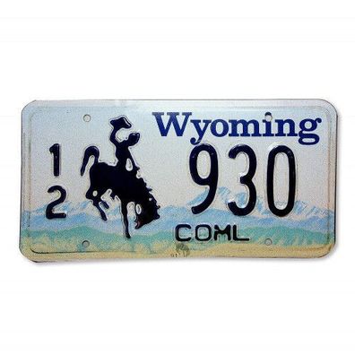 US Nummernschild Wyoming - original Nummernschild aus den USA