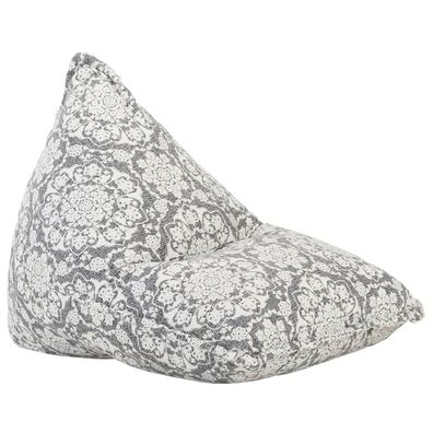 Beanbag Hellgrau Stoff Patchwork