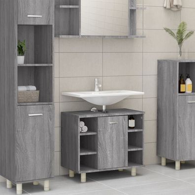 Badschrank Grau Sonoma 60x32x53.5 cm Holzwerkstoff