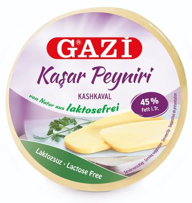 Gazi Kashkaval laktosefrei 2x 400g 45% Fett i. Tr. Pasta Filata Käse Kasar Peyniri