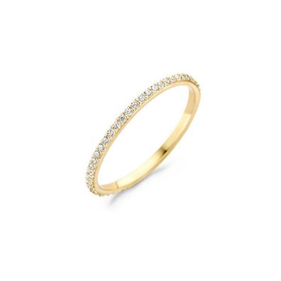 Ring 54 - Gelbgold 585 14K - Memoire - Zirkonia