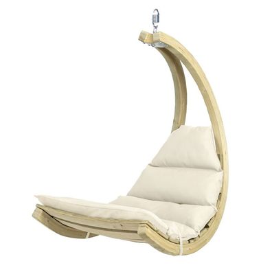 Amazonas Schwebesessel Swing Chair Creme Hängesessel inkl. Sitzkissen und Schwingfed