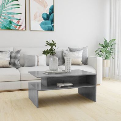 Couchtisch Betongrau 90x60x42.5 cm Holzwerkstoff