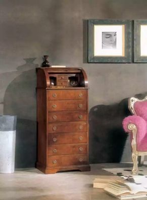 Italienische Möbel Design Kommode Schrank Braun Luxus Klassisch Stil