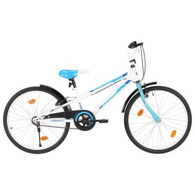 Kinderfahrrad 24 Zoll Blau und Weiß