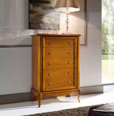 Braun Kommode Klassischer Luxus Schlafzimmer Holz Designer Möbel Neu