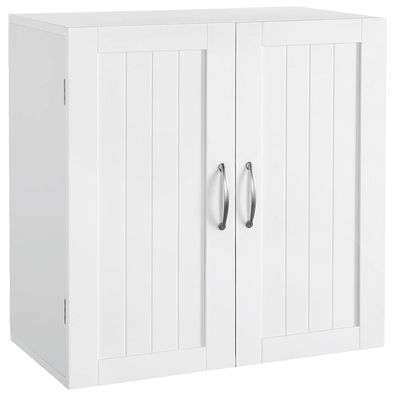 Badezimmerschrank Hängeschrank Wandschrank Küchenschrank mit Doppeltür Weiß