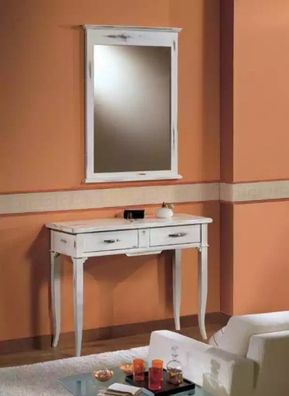 Konsolen Tisch mit Spiegel Luxus Set Konsole 2tlg. Italienische Möbel