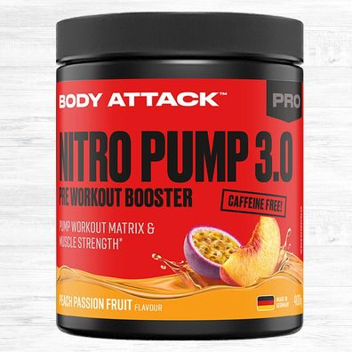 Body Attack Nitro Pump 3.0 400g Dose - Pre-Workout Booster mit Creatin