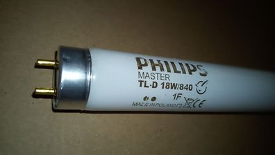 59 60 61 cm Lampe Philips Master TL-D 18W/840 1B Made in Poland CE ("Neon" = no LED)