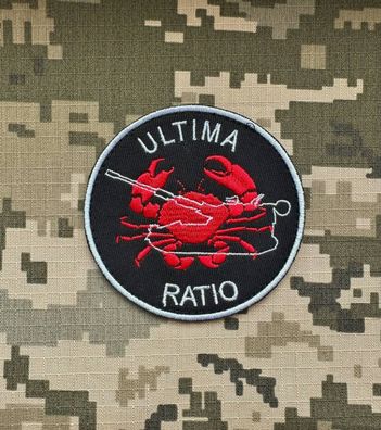 Patch Ultima Ratio Artillerie Haubitze Armee Ukraine Morale Aufnäher BW Militär