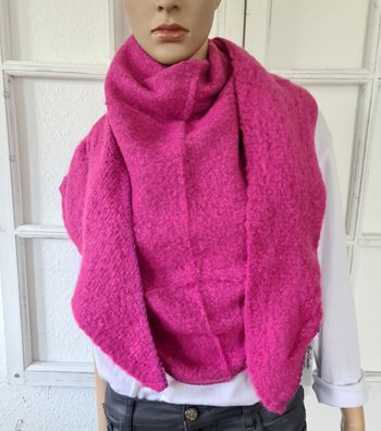 Blogger Super Flausch XL Dreieckstuch Halstuch Schal Stola 100 % Viskose Pink