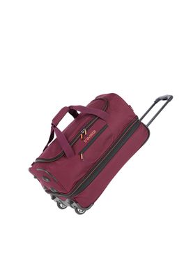 Travelite BASICS Rollenreisetasche mit Dehnfalte 55 cm, Bordeaux