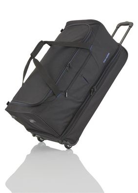 kleine Travelite Basics Trolley-Reisetasche S 55cm, mit Dehnfalte, schwarz/ blau