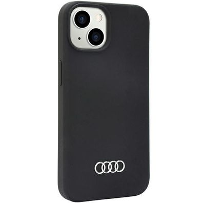 Handyhülle Case iPhone 14 Audi Logo Silikon schwarz