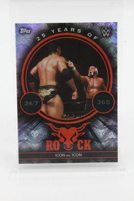 2021 Topps WWE TR2 25 Years of Rock Icon vs. Icon Wrestlemania X8 Foil Near Mint